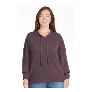 Terra & Sky Hooded sweater plus size 4X New with tags. Plum color